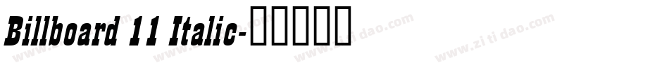 Billboard 11 Italic字体转换